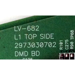 TARJETA DMD / TOSHIBA 2973030702 / LV-682 / ver:30 / MODELO 72HM195